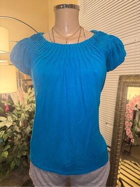 Blue Casual Lightweight Top - Size Petite PP / Extra Small
